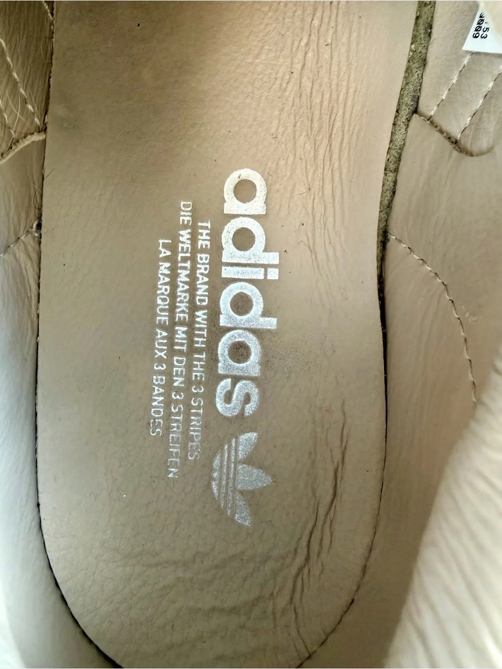 Adidas Gazelle leather sneakers, off-white, 10, EU
